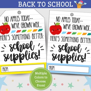 Etiquettes de faveur à imprimer pour la rentrée des classes, Fournitures scolaires de bienvenue, Cadeau de rentrée pour professeur, Fournitures scolaires, Cadeaux portes ouvertes