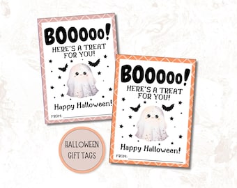 Printable Halloween Boo Gift Tag, Halloween Party Favors, Boo Basket Gift Tags, Trick Or Treat Favor Tag, Treat Bags, Kids Halloween Party