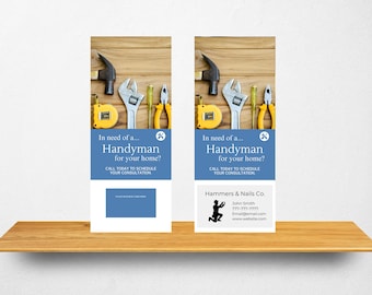 Colgadores de puerta para manitas / Juego de 20 / Marketing para manitas / Adjunte su tarjeta de presentación