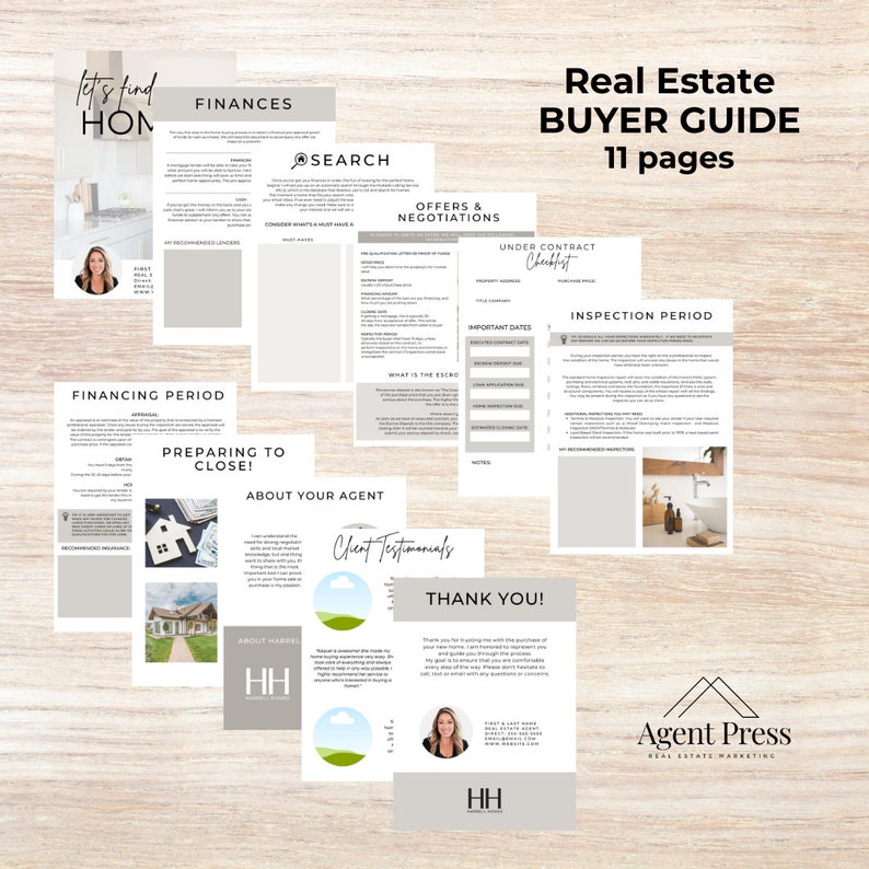 Seller Guide Buyer Guide for Real Estate | Edit in Canva | Real Estate ...