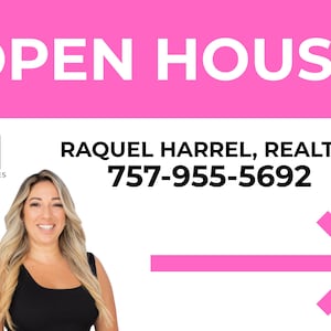 OPEN HOUSE Real Estate Agent Yard Sign PRINTED | 12&quot; x 18&quot;| Custom Realtor Open House Sign | Personalized Open House Sign
