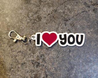 I Love you keychain 3.5" Mother's Day