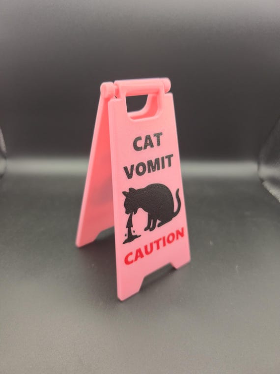 Panneau pour sol mouillé Mini chat vomi, super cadeau de Noël pour Noël 2025