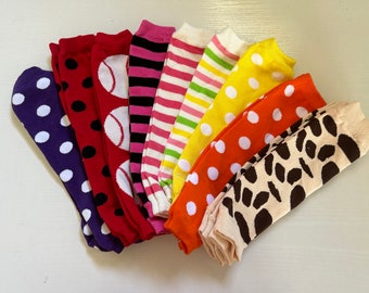 Sale Leg Warmers Polka Dot Stripe