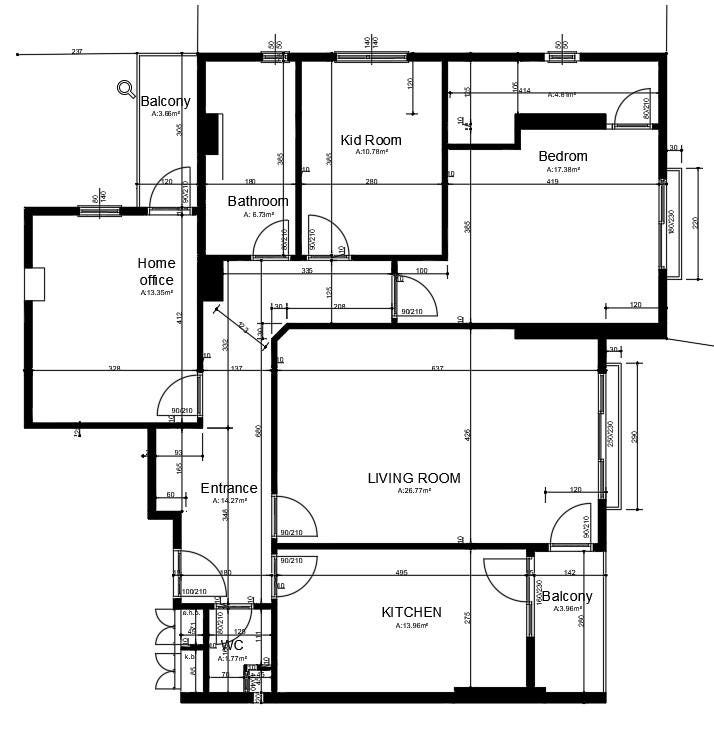 117 M Small House Plan PDF + DWG | 2 Bedroom Modern House Floor Plan ...