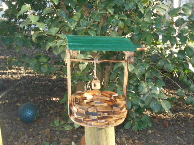 Wishing Well with Small handmade wooden bucket Etsy