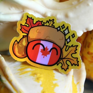 Canada Countryball -  2&quot; Holographic Vinyl Sticker!