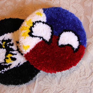 Custom Countryball Mug Rug - pick a country!