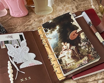 Tableau de bord pour agenda Love Letters, réalisé à partir d'une impression giclée d'art de lettres d'amour par Jean-Honoré Fragonard (plusieurs tailles disponibles)