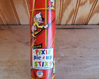 1960s original tin of pixie sticks
