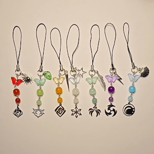 Genshin visions phone charm - simple, yet undeniably charming!