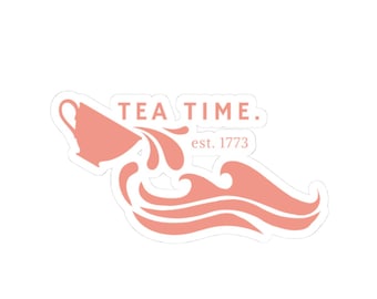 Funny Boston Tea Party Sticker: American History Vinyl Decal