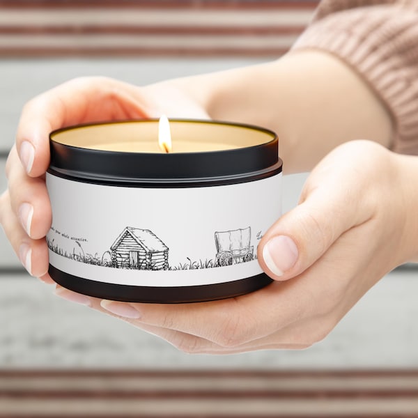 Laura Ingalls Wilder Candle: Evergreen Scented, Hand-Poured in USA