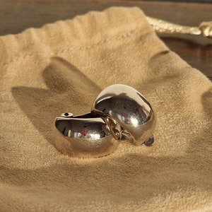 Orecchini vintage in argento con clip