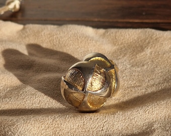 Gold vintage clip-on earrings