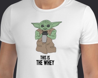 Dies ist das Whey Grogu Mandalorian All-Over Print Herren Athletisches T-Shirt