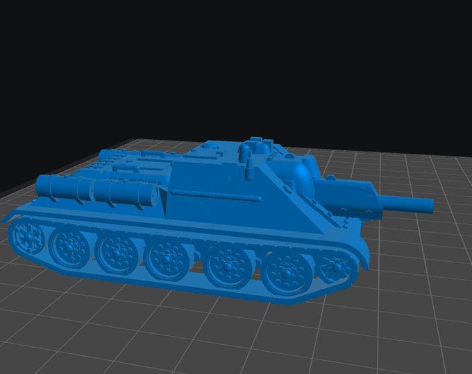 Polish SU-122 – 15mm 20mm 28mm WWII , Polish People's Army , bolt action,  flames of war, wargaming, model, Polish Army, Poland