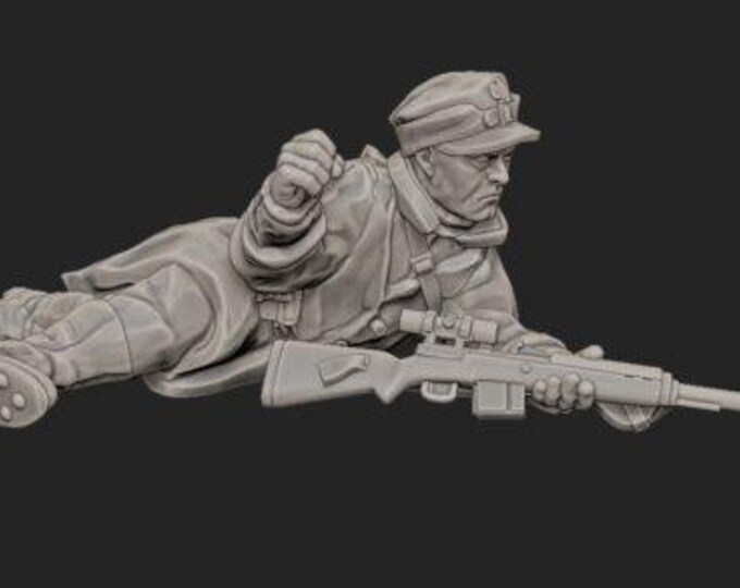 Polish Sharpshooter – WWII , Polish People's Army -15mm 20mm 28mm, bolt action,  flames of war, wargaming, model, Polish Army, Poland