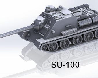 SU-100 – 15mm 20mm 28mm WWII , Polish People's Army , bolt action,  flames of war, wargaming, model, Polish Army, Poland