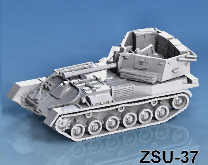ZSU-37 – 15mm 20mm 28mm WWII , Polish People's Army , bolt action,  flames of war, wargaming, model, Polish Army, Poland