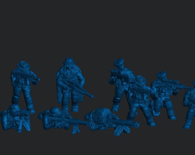 US Special Forces  - 10 miniatures -  15mm 20mm 28mm scale