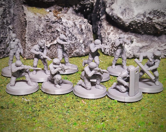 Counter-Terrorism Unit (GIGN)  - 10 miniatures  -  15mm 20mm 28mm scale