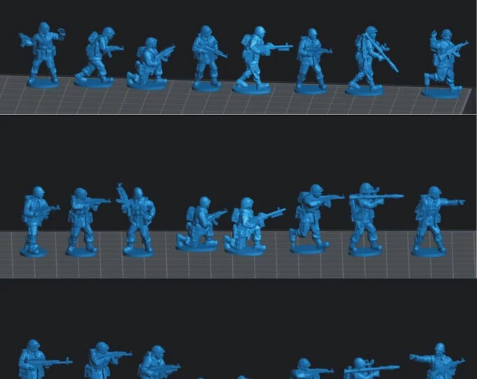 Polish People's Republic PPA - Mechanized Infantry Platoon (24 figures) 15mm or 20mm or 28mm scale model Cold War