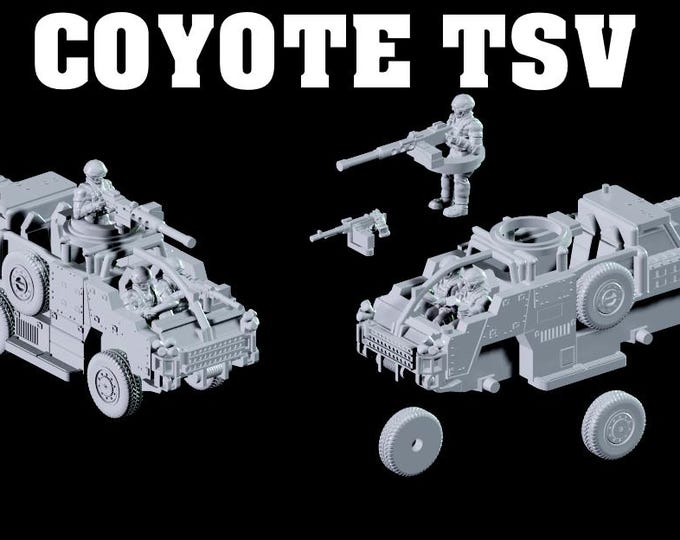 Jackal 2 Coyote - vehicle model -  15mm 20mm 28mm scale