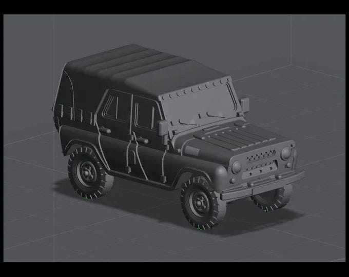 5x UAZ 469  closed 15mm or 20mm or 28mm  platoon (5) scale model Cold War Polish People's Republic PPA