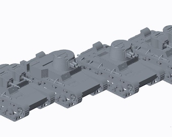 5x Vickers MKE 15mm or 20mm or 28mm  scale model Poland IIWW World War II