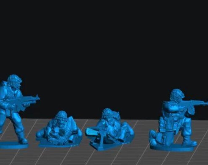 Polish People's Republic PPA - Mechanized Infantry Squad 3 - Support (8 figures) (8 figures) 15mm or 20mm or 28mm scale model Cold War