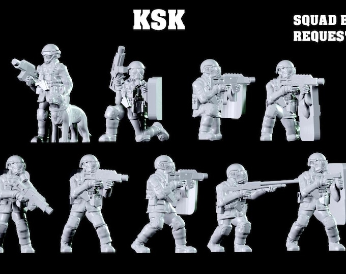 Kommando Spezialkräfte (KSK) - 10 miniatures -  15mm 20mm 28mm scale