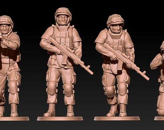 6x Modern Russian Soldiers 15mm or 20mm or 28mm scale models miniatures  Cold War