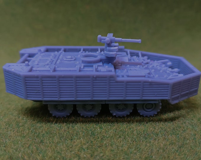 M1126 Infantry Carrier Vehicle Stryker ICV+ slat armor 15mm 1/100 scale vehicle model