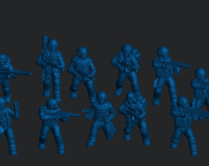 SPETSNAZ  - 10 miniatures -  15mm 20mm 28mm scale