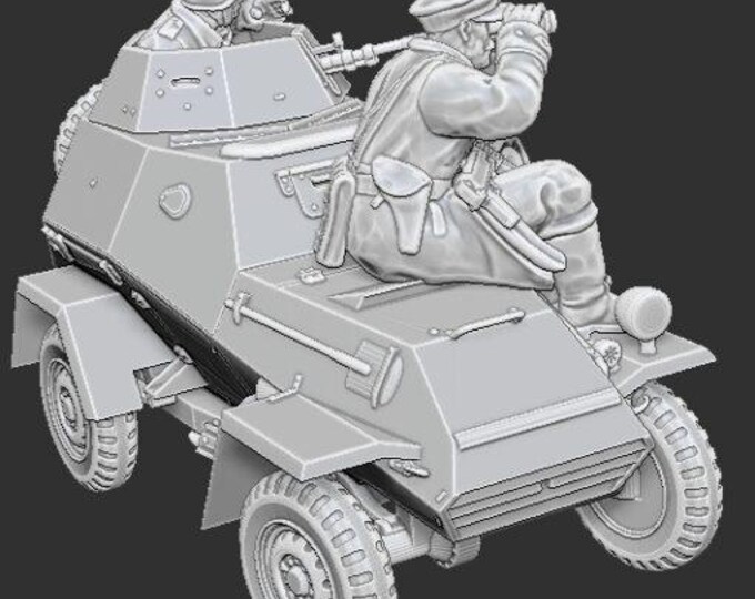 Polish BA64 – (3 figures) – 15mm 20mm 28mm WWII , Polish People's Army , bolt action,  flames of war, wargaming, model, Polish Army, Poland