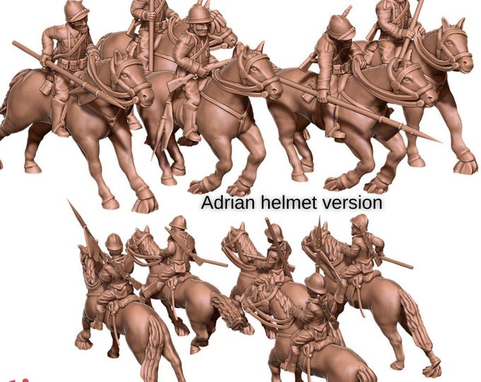 Polish Lancers with helmet on horses (5)