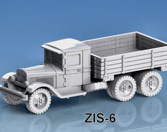 ZIS-6 –  Military Truck – 15mm 20mm 28mm WWII , Polish People's Army , bolt action,  flames of war, wargaming, model, Polish Army, Poland