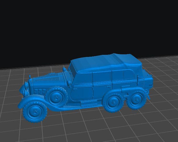 Mercedes G4 W31  -15mm 20mm 28mm flames of war, bolt actio, wargaming IIWW, wargaming, model