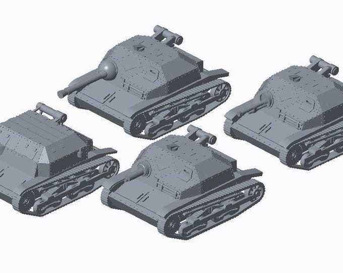 5x 7TP 15mm or 20mm or 28mm  scale model Poland IIWW World War II