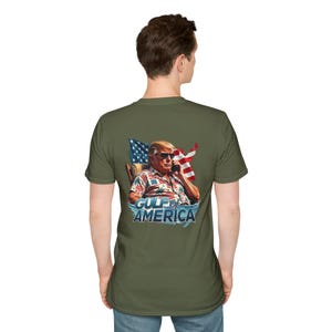 Divertente maglietta satirica Trump Pro America, edizione Golfo d&#39;America, maglietta patriottica, maglietta repubblicana