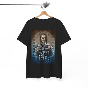 Beetlejuice Halloween T-Shirt, Horror Movie Character Tee, Funny Punk Goth Costume, Halloween Party Shirt, Beetlejuice Showtime Tee