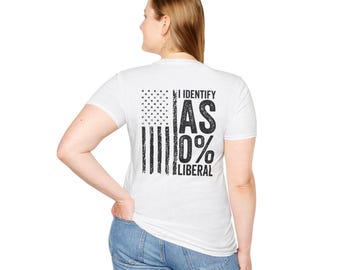 Ich identifiziere mich als 0% liberes Unisex Baumwoll-T-Shirt