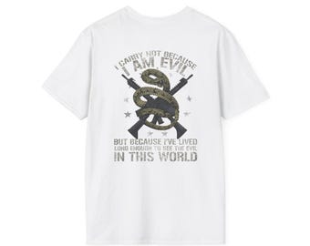 Ich trage nicht, weil ich das Böse bin Weiches Baumwoll T-Shirt