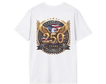 USA 250th Jubiläum weiches Baumwoll T-Shirt