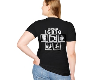 Ich unterstütze LGBTQ Sarkastisches Baumwoll T-Shirt