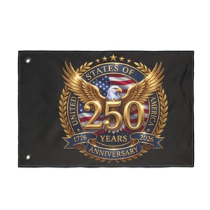 USA 250th Anniversary Double Sided Flag