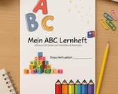Alphabet lernen für Kinder | ABC Vorschulheft | Buchstaben lernen A–Z | Vorschule & Kindergarten Arbeitsblätter | PDF Printable