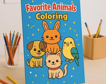 Kawaii Animal Coloring Book for Kids – Cute A4 Printable Pages With ...