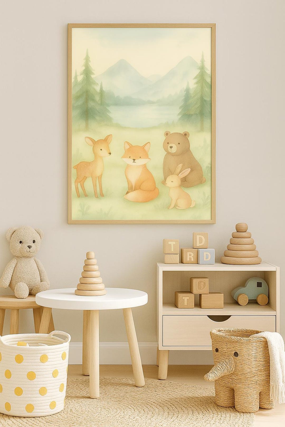 Woodland Animal Nursery Wall Art – Forest Friends Printable Poster ...